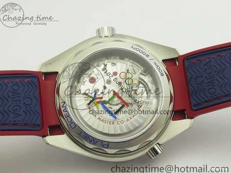 0505 Planet Ocean “Pyeongchang 2018” 43.5mm SS OMF 1:1 Best Edition Blue Dial On Nylon Strap A Soft 8082